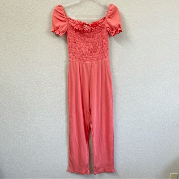 Lisa Says Gah Sophie Ribbed Jumpsuit Salmon - Picture 3 of 6
